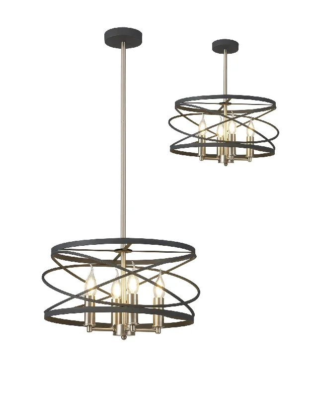 Track lighting for outdoor gardensHarrison 4Lt Pendant - Graphite & Satin Nickel / Black & Satin Gold