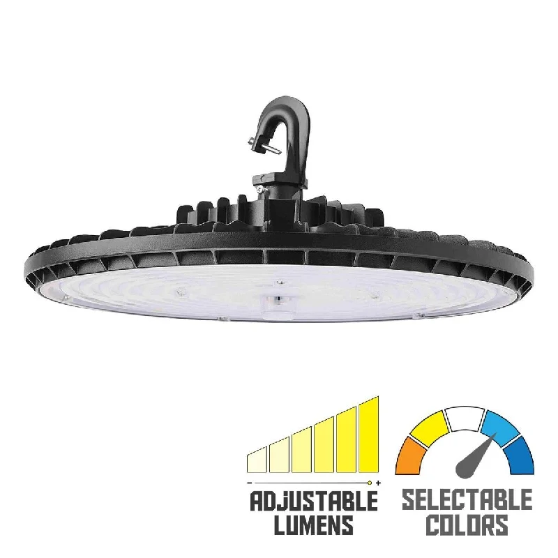 High - Bay LED Industrial Lighting for WarehousesUFO LED High Bay Light, 210 Watts, 30500 Lumens, 4000K/5000K, Black Finish, 120-277V High - Bay LED Industrial Lighting for WarehousesUFO LED High Bay Light, 210 Watts, 30500 Lumens, 4000K/5000K, Black Finish, 120-277V