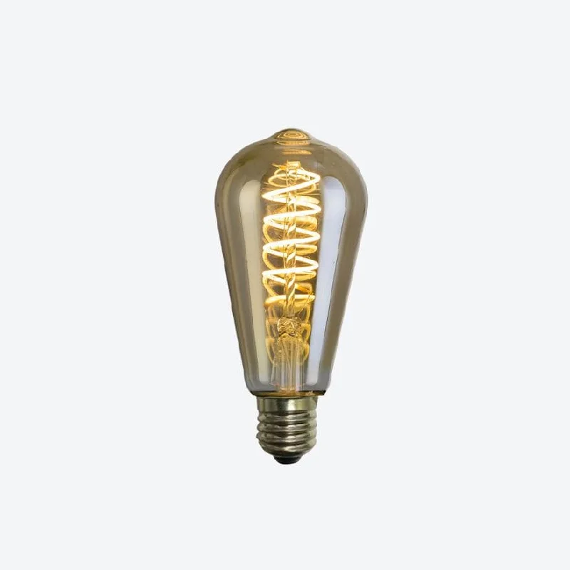 Track lighting with clear glass shadesST64 E27 5W 2.2K FILAMENT