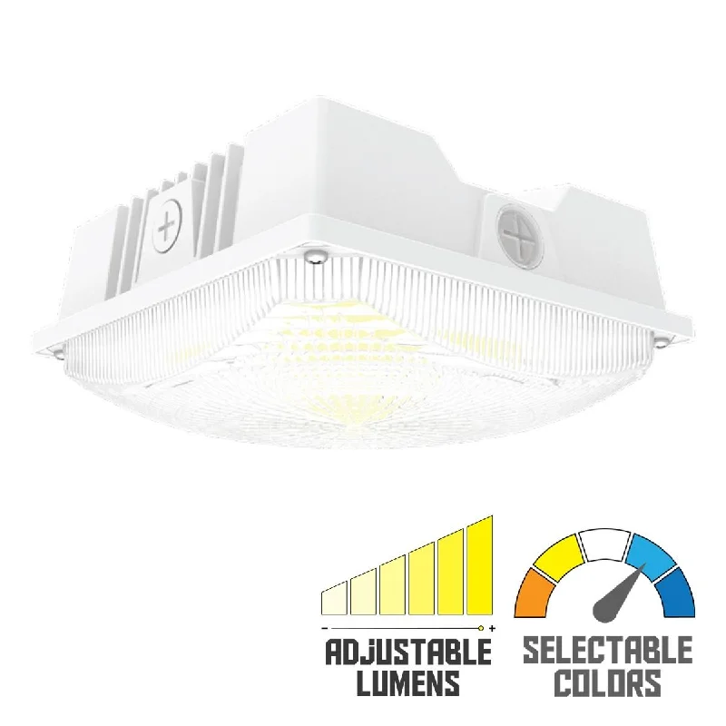Adjustable Industrial Lighting for Flexible IlluminationLED Parking Garage Light With Photocell, 5600 Lumens, 20/40 Watts, 30K/40K/50K, 120-277V Adjustable Industrial Lighting for Flexible IlluminationLED Parking Garage Light With Photocell, 5600 Lumens, 20/40 Watts, 30K/40K/50K, 120-277V