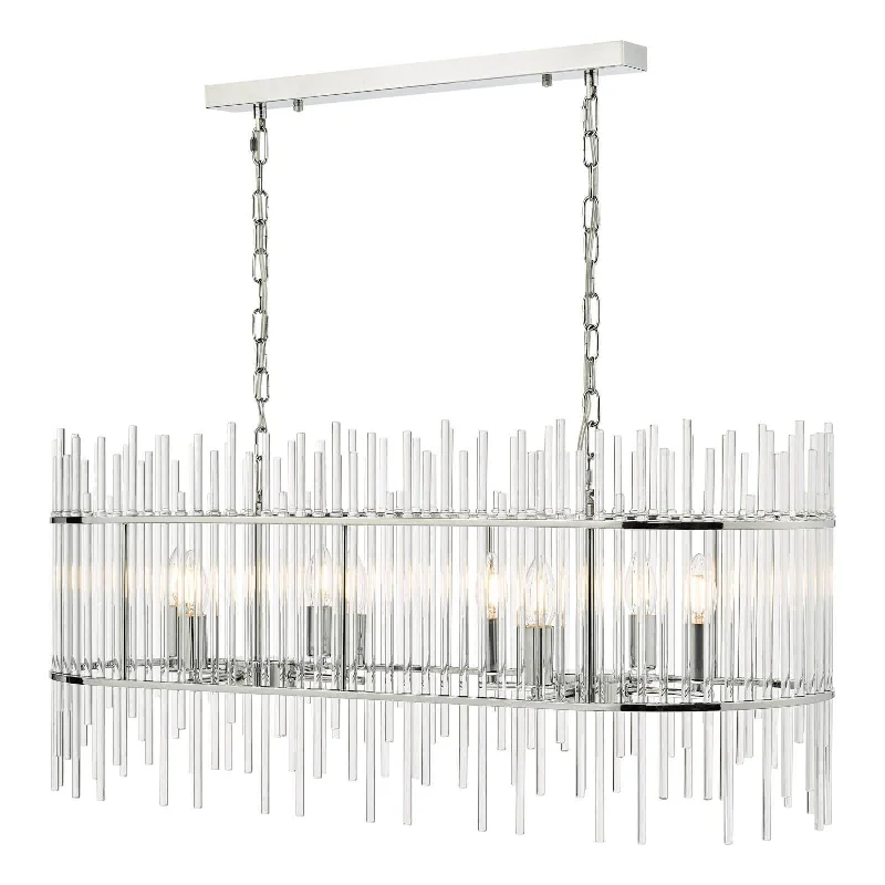 Track lighting for modernizing traditional interiorsFinola 8Lt Kitchen Table/Island Ceiling Light - Polished Chrome Finish, IP20