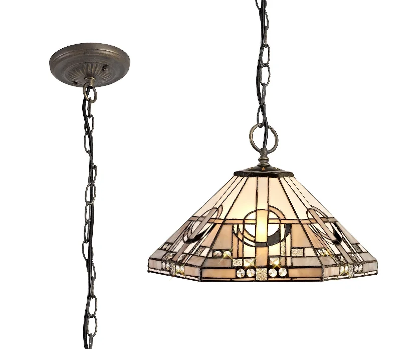 Track lighting with integrated LED driversGuild 1/2/3 Light Downlighter Pendant E27 With 30/40cm Tiffany Shade, White/Grey/Black/Clear Crystal/Aged Antique Brass Track lighting with integrated LED driversGuild 1/2/3 Light Downlighter Pendant E27 With 30/40cm Tiffany Shade, White/Grey/Black/Clear Crystal/Aged Antique Brass