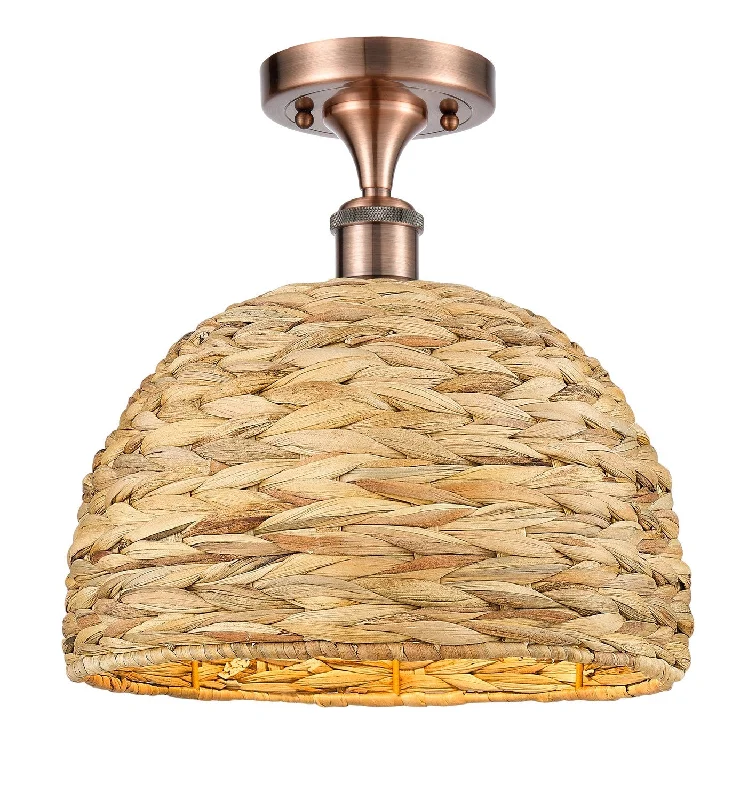 Industrial Lighting for Printing Press FacilitiesDowntown Urban One Light Semi-Flush Mount