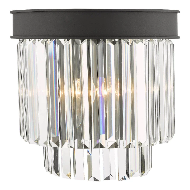 Track lighting with a decorative track designgothic style wall lamps with dark finishes for a mysterious libraryCeleus 2Lt Wall Light - Matt Anthracite & Crystal Finish, IP20 Track lighting with a decorative track designgothic style wall lamps with dark finishes for a mysterious libraryCeleus 2Lt Wall Light - Matt Anthracite & Crystal Finish, IP20