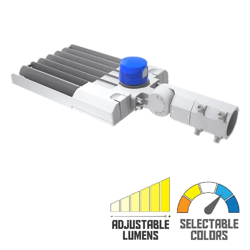 Industrial Lighting for Textile MillsLED Pole Light, 42000 Lm, 30K|40K|50K, Optics Swap, Slipfitter Mount, White Finish, 120-277V Industrial Lighting for Textile MillsLED Pole Light, 42000 Lm, 30K|40K|50K, Optics Swap, Slipfitter Mount, White Finish, 120-277V