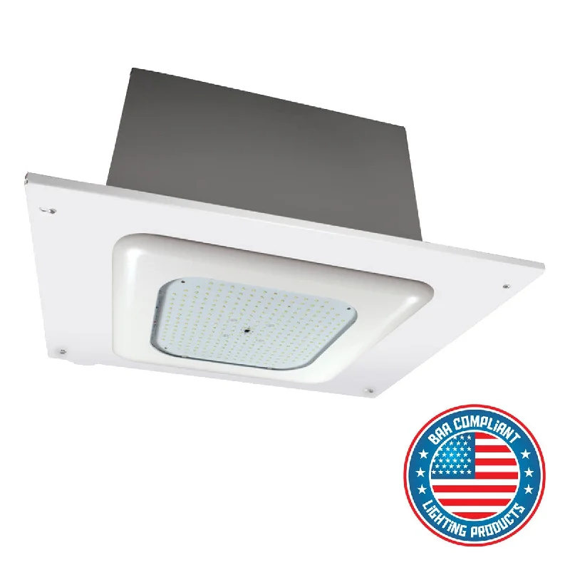 Low - Bay Industrial Lighting Fixtures for Small FactoriesLED Gas Station Canopy Light, 11150 Lumens, 73 Watts, 5000K, 120-277V, Recessed Superkit Low - Bay Industrial Lighting Fixtures for Small FactoriesLED Gas Station Canopy Light, 11150 Lumens, 73 Watts, 5000K, 120-277V, Recessed Superkit