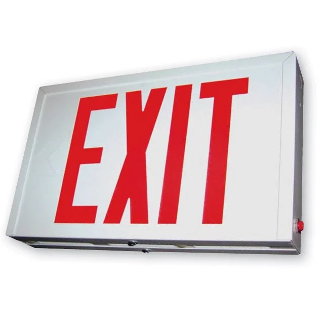 Track lighting for illuminating walkwaysSXTEU2RW Steel Housing Exit Sign, White, AC Only Red Letters 120/277V Track lighting for illuminating walkwaysSXTEU2RW Steel Housing Exit Sign, White, AC Only Red Letters 120/277V
