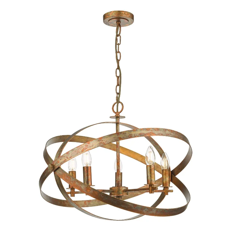 Dimmable track lighting for home officesNitya 5/8Lt Centre Ceiling Light - Copper Finish, IP20