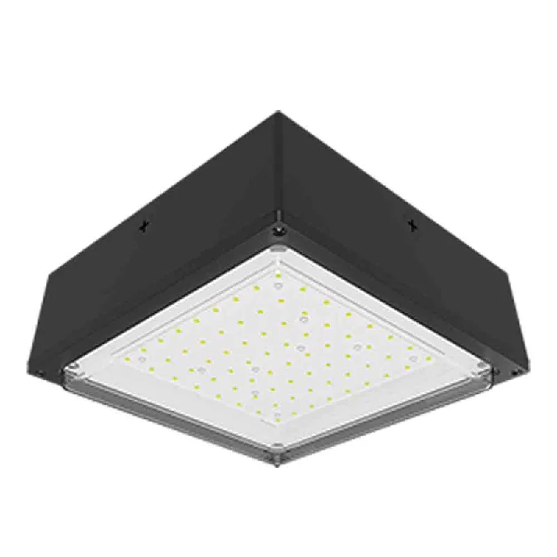 Low - Bay Industrial Lighting Fixtures for Small FactoriesLED Canopy Light, 5380 Lumens, 40 Watts, 5000K, 120-277V, Vandal Proof Low - Bay Industrial Lighting Fixtures for Small FactoriesLED Canopy Light, 5380 Lumens, 40 Watts, 5000K, 120-277V, Vandal Proof