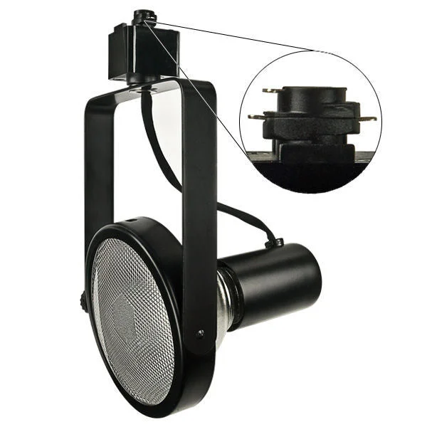 Track lighting with multiple heads for flexibilityNora NTH-107 PAR30 Rear Loading Gimbal Ring Track Fixture - Black Track lighting with multiple heads for flexibilityNora NTH-107 PAR30 Rear Loading Gimbal Ring Track Fixture - Black