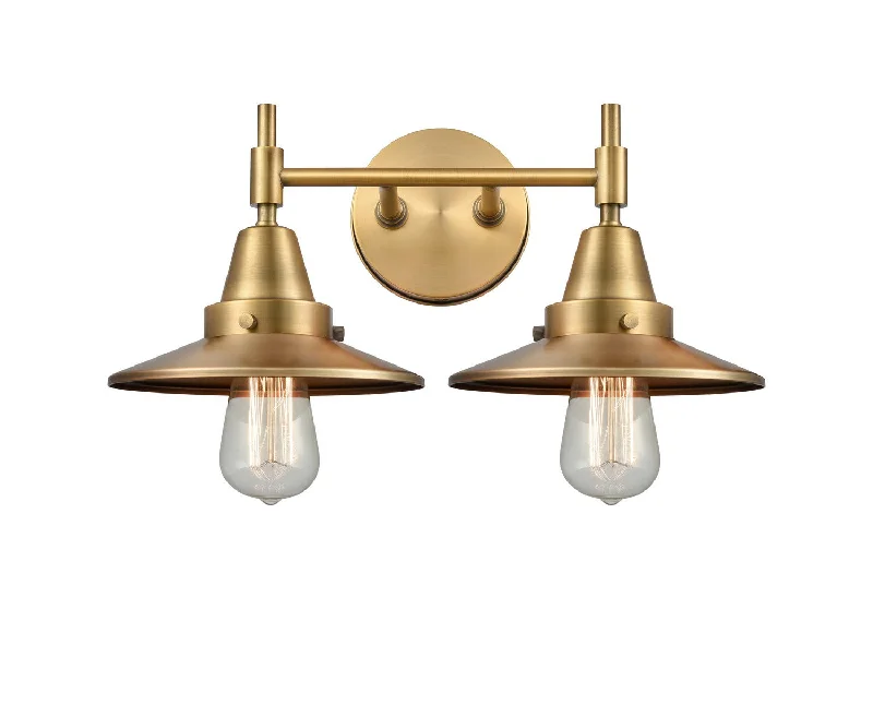 Industrial Lighting with High CRI (Color Rendering Index) for True Color PerceptionCaden Two Light Bath Vanity Industrial Lighting with High CRI (Color Rendering Index) for True Color PerceptionCaden Two Light Bath Vanity