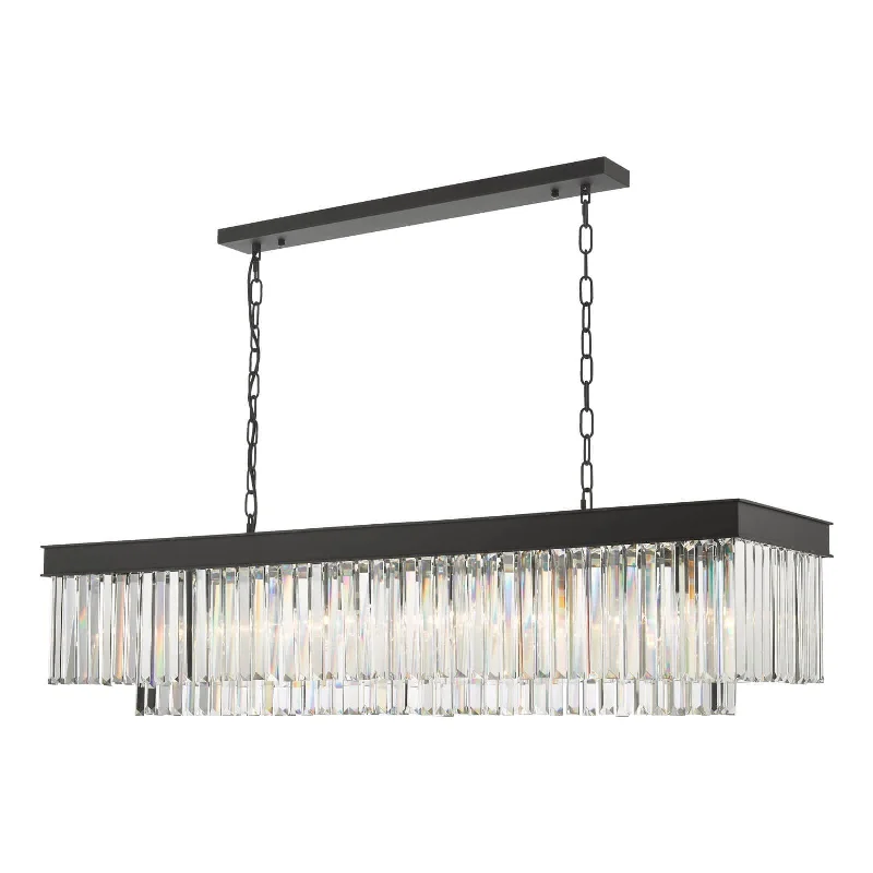 Track lighting with colored glass accentsCeleus 6Lt Kitchen Table/Island Ceiling Light Bar - Anthracite & Crystal Finish, IP20 Track lighting with colored glass accentsCeleus 6Lt Kitchen Table/Island Ceiling Light Bar - Anthracite & Crystal Finish, IP20
