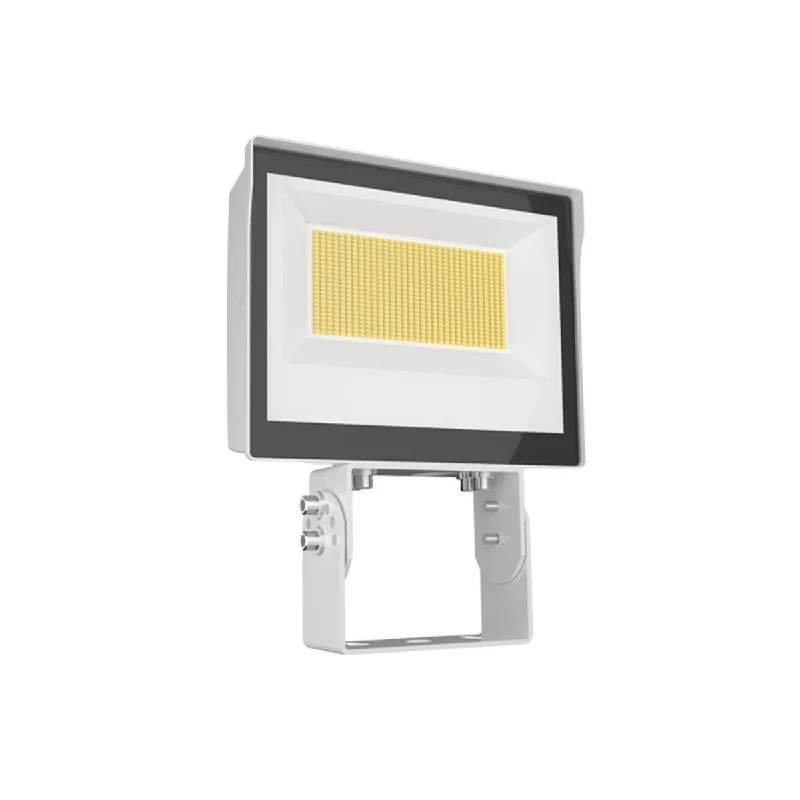 Industrial Lighting for Automotive Manufacturing PlantsLED Flood Light, 50/75/105W, 14100 Lumens, 30K/40K/50K, Trunnion Mount, White, 120-277V Industrial Lighting for Automotive Manufacturing PlantsLED Flood Light, 50/75/105W, 14100 Lumens, 30K/40K/50K, Trunnion Mount, White, 120-277V