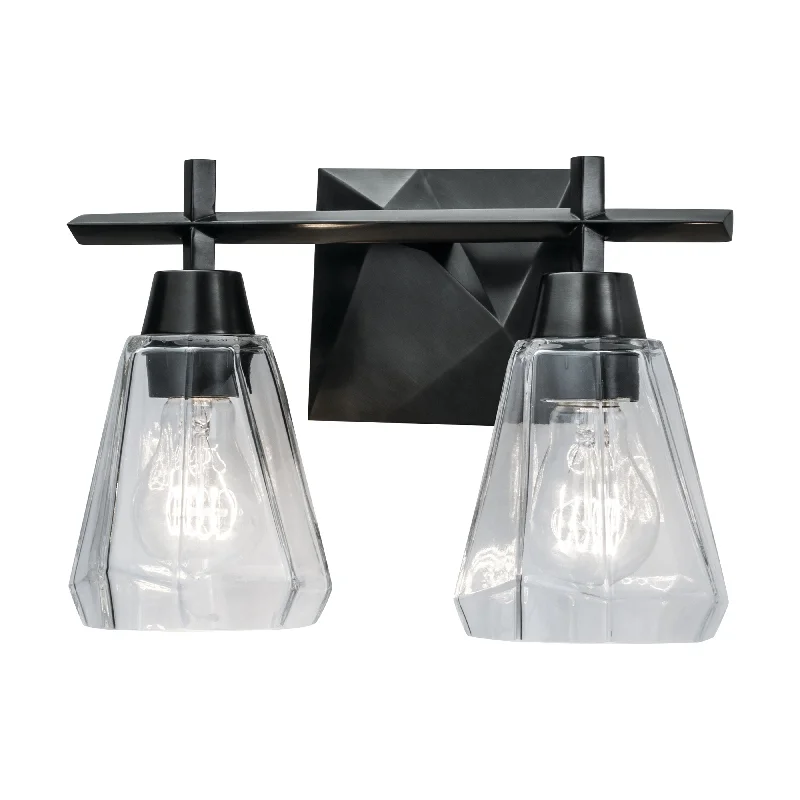 Track lighting with frosted glass shadesArctic 2-Light Vanity Light