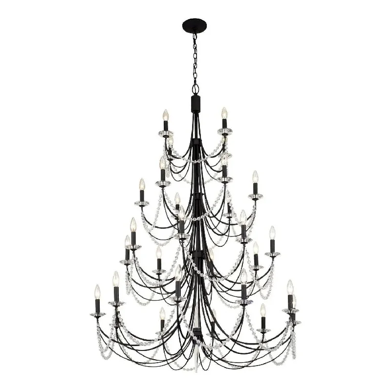 Track lighting with clear glass shadesBrentwood 4-Tier Chandelier
