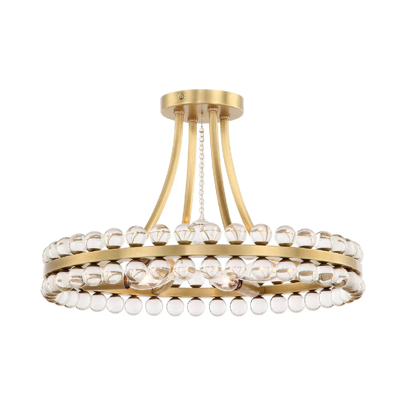 Track lighting for small apartmentsClover Semi Flush Mount Ceiling Light