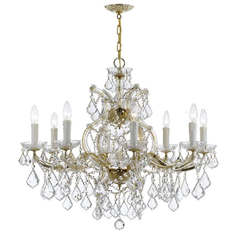 Large Chandeliers for Grand Halls and FoyersLarge Chandeliers for Grand Halls and FoyersMaria Theresa 9 Light Hand Cut Crystal Gold Chandelier Large Chandeliers for Grand Halls and FoyersLarge Chandeliers for Grand Halls and FoyersMaria Theresa 9 Light Hand Cut Crystal Gold Chandelier