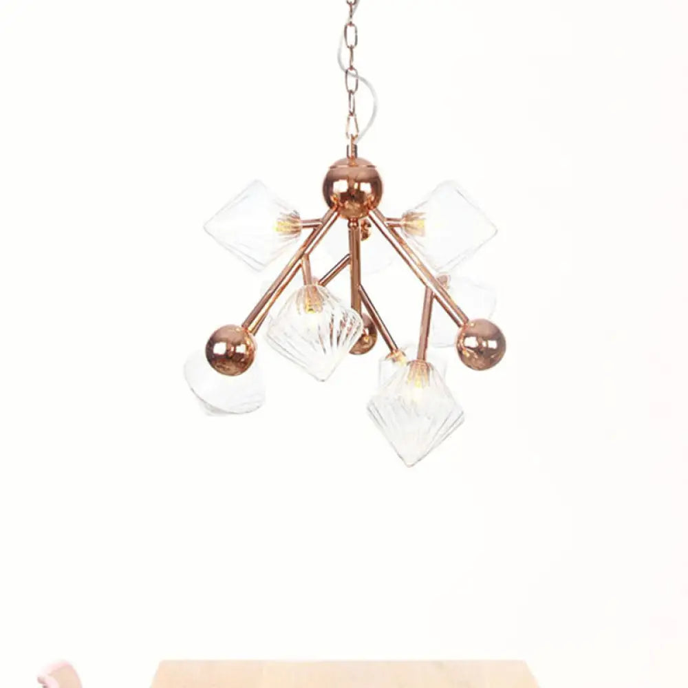 Chandeliers with Colored Glass for a Splash of ColorChandeliers with Colored Glass for a Splash of ColorVintage Clear/Amber Prism Glass Chandelier - 9-Light Ribbed Hanging Pendant for Dining Room Chandeliers with Colored Glass for a Splash of ColorChandeliers with Colored Glass for a Splash of ColorVintage Clear/Amber Prism Glass Chandelier - 9-Light Ribbed Hanging Pendant for Dining Room