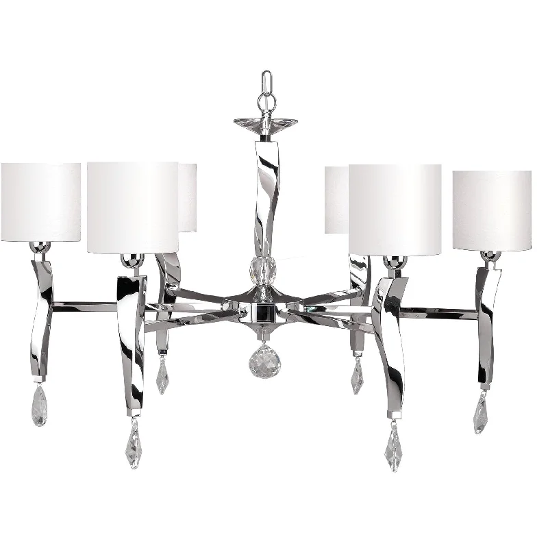 Chandeliers with Metal Frames in Silver FinishChandeliers with Metal Frames in Silver FinishAire 1719/6 Chandelier