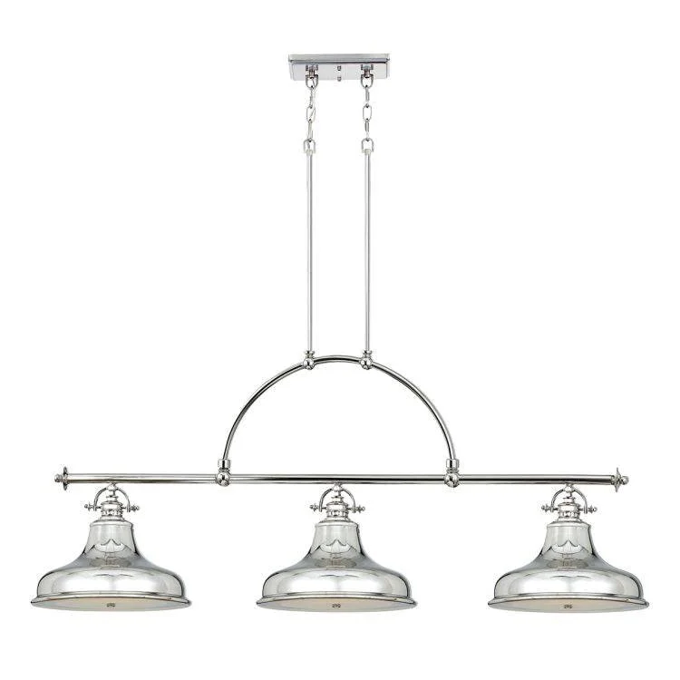 Chandeliers with Clear Crystal for a Sparkling EffectChandeliers with Clear Crystal for a Sparkling EffectEmery 3-Light Island Light Imperial Silver Chandeliers with Clear Crystal for a Sparkling EffectChandeliers with Clear Crystal for a Sparkling EffectEmery 3-Light Island Light Imperial Silver