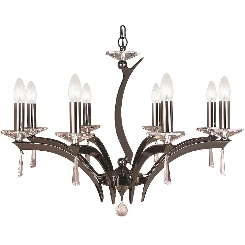 Chandeliers with Metal Frames in Silver FinishChandeliers with Metal Frames in Silver FinishForum 1708/8 Chandelier Chandeliers with Metal Frames in Silver FinishChandeliers with Metal Frames in Silver FinishForum 1708/8 Chandelier