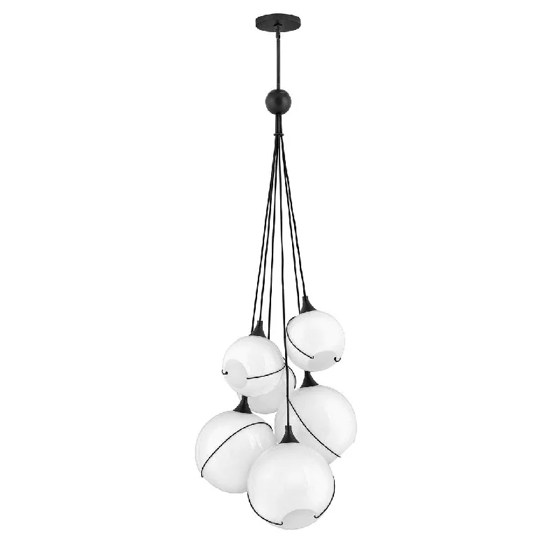 Chandeliers with Adjustable Arms for Directional LightingChandeliers with Adjustable Arms for Directional LightingHinkley Skye 30306BLK-WH Chandelier Light - Black with Cased Opal glass Chandeliers with Adjustable Arms for Directional LightingChandeliers with Adjustable Arms for Directional LightingHinkley Skye 30306BLK-WH Chandelier Light - Black with Cased Opal glass