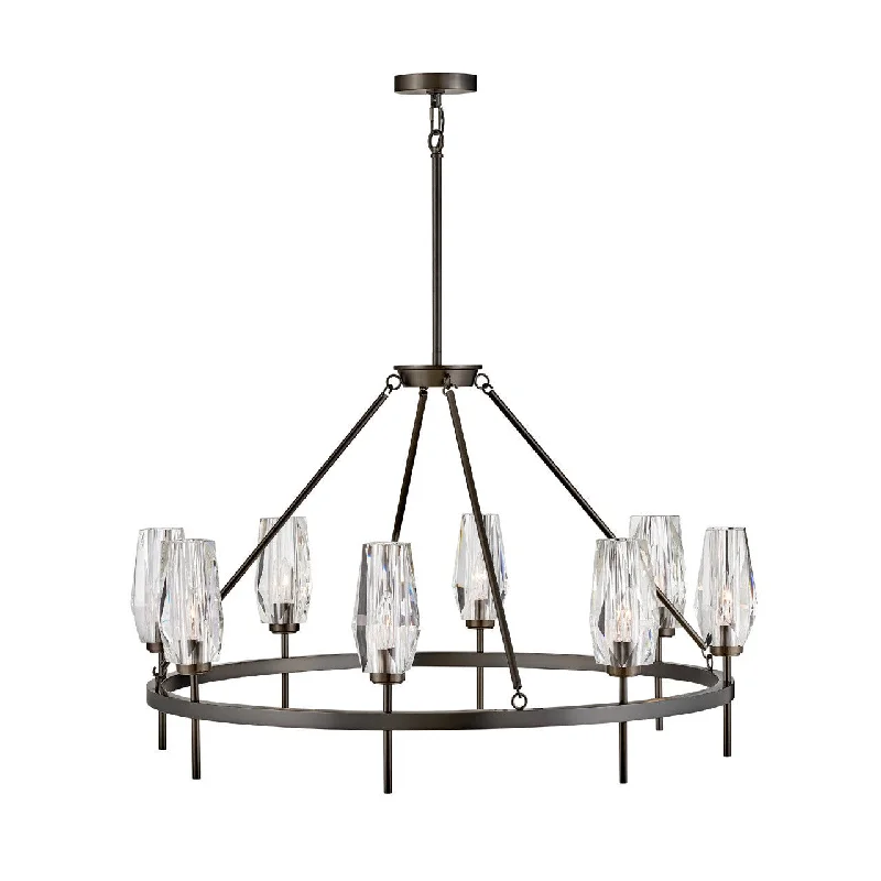 Chandeliers with Colored Glass for a Splash of ColorChandeliers with Colored Glass for a Splash of ColorHinkley Ana 38258BX Chandelier Light - Black Oxide Chandeliers with Colored Glass for a Splash of ColorChandeliers with Colored Glass for a Splash of ColorHinkley Ana 38258BX Chandelier Light - Black Oxide