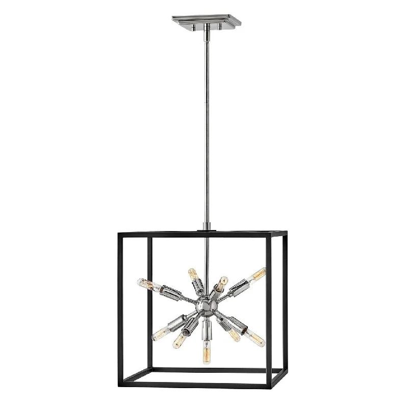 Chandeliers with Metal Frames in Copper FinishChandeliers with Metal Frames in Copper FinishHinkley Aros 46317BLK-PN Chandelier Light - Black with Polished Nickel accents Chandeliers with Metal Frames in Copper FinishChandeliers with Metal Frames in Copper FinishHinkley Aros 46317BLK-PN Chandelier Light - Black with Polished Nickel accents