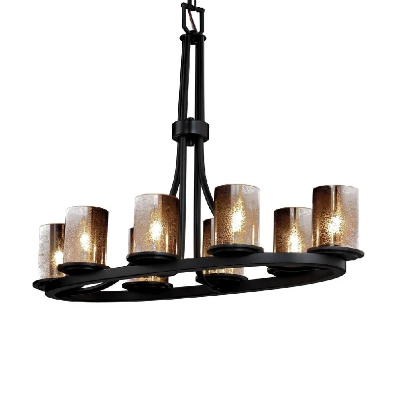 Chandeliers for Living Rooms to Create a Focal PointChandeliers for Living Rooms to Create a Focal PointJustice Design Fusion Dakota 8-light Matte Black Chandelier, Mercury Cylinder - Flat Rim Shade Chandeliers for Living Rooms to Create a Focal PointChandeliers for Living Rooms to Create a Focal PointJustice Design Fusion Dakota 8-light Matte Black Chandelier, Mercury Cylinder - Flat Rim Shade