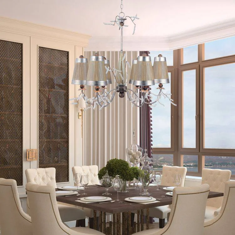 Ceiling - Mounted Chandeliers for Standard CeilingsCeiling - Mounted Chandeliers for Standard CeilingsKristal Luxe 6Lt Chandelier - Silver and Putty Patina Ceiling - Mounted Chandeliers for Standard CeilingsCeiling - Mounted Chandeliers for Standard CeilingsKristal Luxe 6Lt Chandelier - Silver and Putty Patina