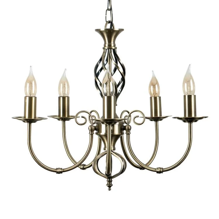 Art Deco Chandeliers for a Retro - Glam LookArt Deco Chandeliers for a Retro - Glam LookMemphis Twist Brass 5 Way Celling Light