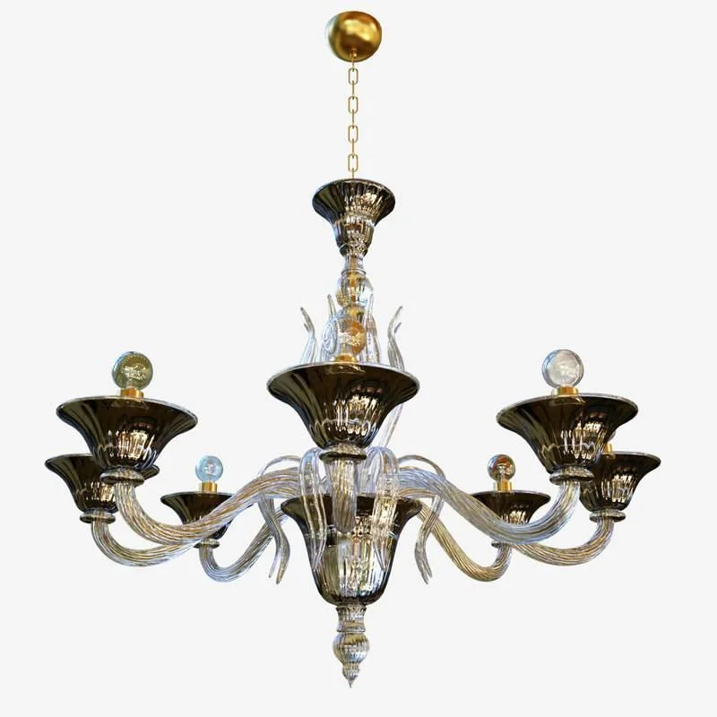 Chandeliers with Metal Frames in Black FinishChandeliers with Metal Frames in Black FinishPisani 1430 Chandelier
