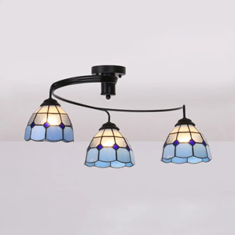 LED Chandeliers for Energy - Efficient LightingLED Chandeliers for Energy - Efficient LightingWhite/Clear/Blue Tiffany Style Stained Glass Semi Flush Ceiling Light with 3 Lights LED Chandeliers for Energy - Efficient LightingLED Chandeliers for Energy - Efficient LightingWhite/Clear/Blue Tiffany Style Stained Glass Semi Flush Ceiling Light with 3 Lights