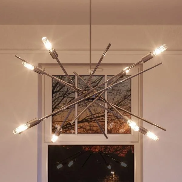 Chandeliers with Dimmable Lights for Ambiance ControlChandeliers with Dimmable Lights for Ambiance ControlUHP2071 Modern Industrial Chandelier, 19-5/8"H x 42-3/8"W, Brushed Nickel Finish, Miami Collection Chandeliers with Dimmable Lights for Ambiance ControlChandeliers with Dimmable Lights for Ambiance ControlUHP2071 Modern Industrial Chandelier, 19-5/8"H x 42-3/8"W, Brushed Nickel Finish, Miami Collection