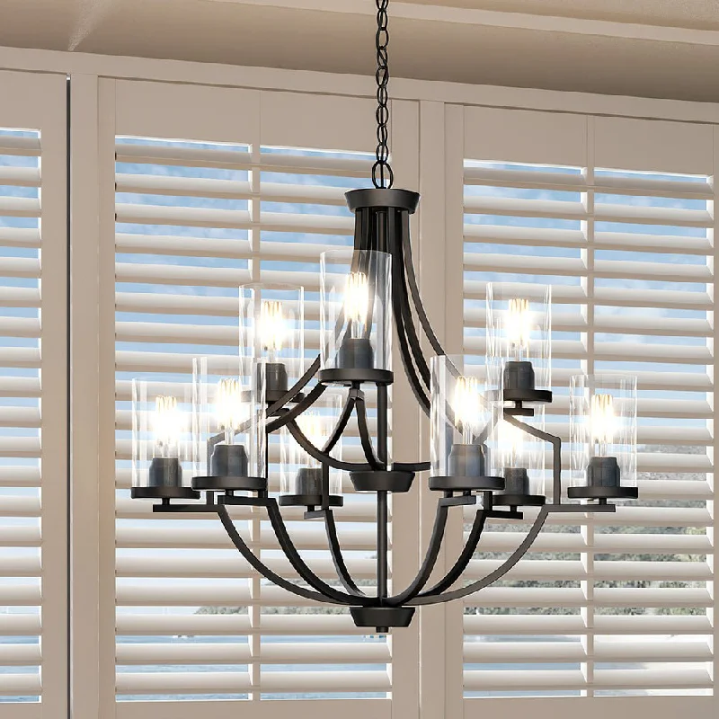 Chandeliers with Metal Frames in Silver FinishChandeliers with Metal Frames in Silver FinishUHP4371 Contemporary Chandelier 29''H x 32''W, Midnight Black Finish, Mesa Collection Chandeliers with Metal Frames in Silver FinishChandeliers with Metal Frames in Silver FinishUHP4371 Contemporary Chandelier 29''H x 32''W, Midnight Black Finish, Mesa Collection