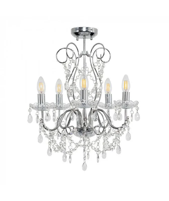 Chandeliers with Clear Crystal for a Sparkling EffectChandeliers with Clear Crystal for a Sparkling EffectViscount 5 Way Crystal Ceiling Light Chandeliers with Clear Crystal for a Sparkling EffectChandeliers with Clear Crystal for a Sparkling EffectViscount 5 Way Crystal Ceiling Light