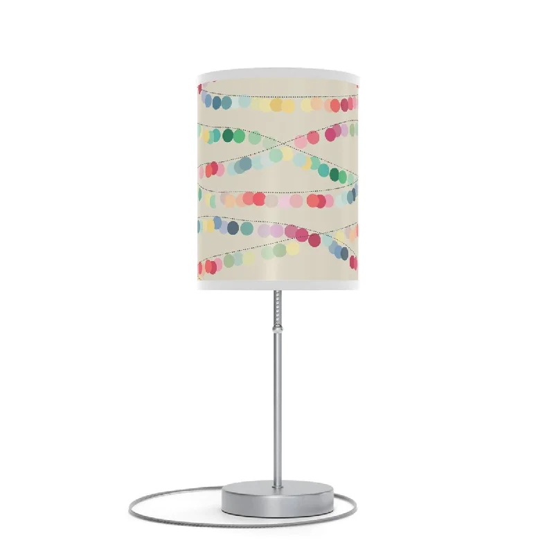 glass table lamps with a frosted surface for soft light diffusionglass table lamps with a frosted surface for soft light diffusion20" Silver Table Lamp With Off White And Festive Multi Color Cylinder Shade