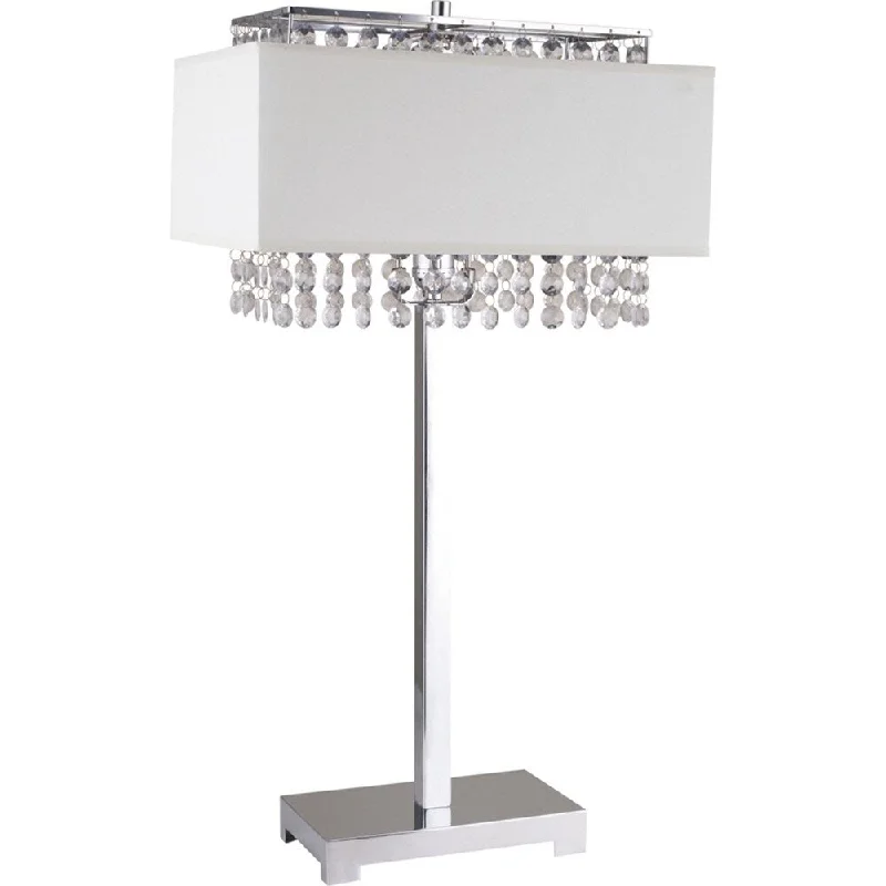 art deco table lamps with geometric shapes for a retro touchart deco table lamps with geometric shapes for a retro touch28" Silver Table Lamp With Faux Crystals and White Rectangle Shade