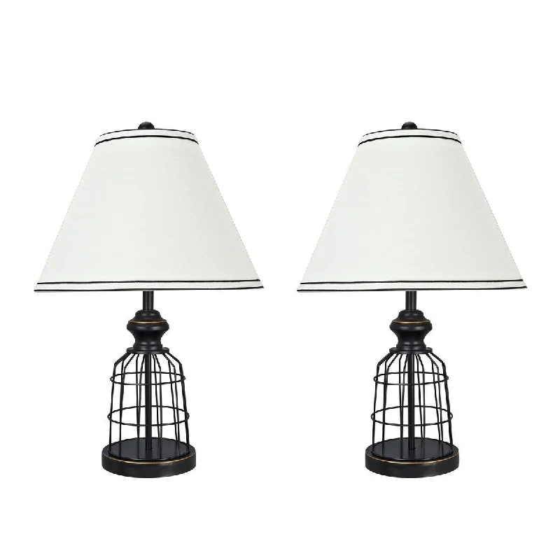 metal table lamps with a matte black finish for a sleek appearancemetal table lamps with a matte black finish for a sleek appearanceAspen Creative Two Pack Set - 22" High Metal Wire Table Lamp, Matte Black Finish and Empire Lamp Shade in Off White, 14" Wide metal table lamps with a matte black finish for a sleek appearancemetal table lamps with a matte black finish for a sleek appearanceAspen Creative Two Pack Set - 22" High Metal Wire Table Lamp, Matte Black Finish and Empire Lamp Shade in Off White, 14" Wide