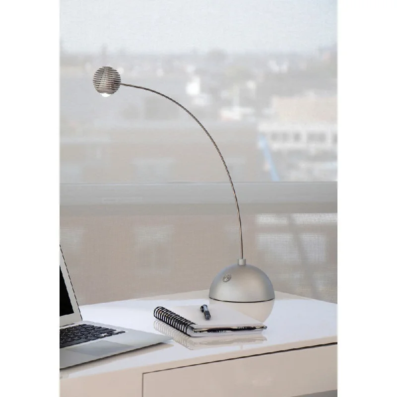 mid century modern table lamps with iconic designs for a stylish studymid century modern table lamps with iconic designs for a stylish studyAtomic Truffle LED Silver Table Lamp