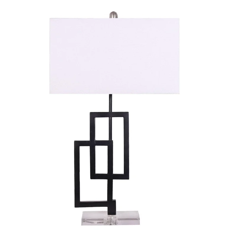 crystal table lamps with dazzling prisms for a glamorous effectcrystal table lamps with dazzling prisms for a glamorous effectBlack Metal Table Lamp
