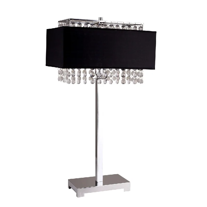 crystal table lamps with dazzling prisms for a glamorous effectcrystal table lamps with dazzling prisms for a glamorous effectBling Glam Black and Faux Crystal Rectangular Table Lamp