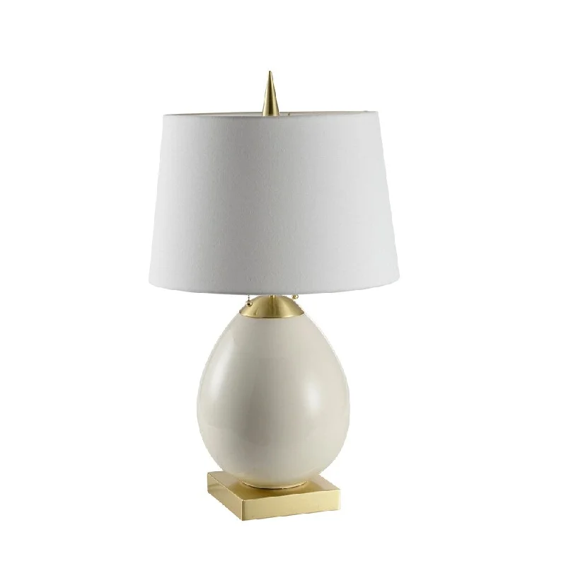 industrial style table lamps with exposed bulbs for loft apartmentsindustrial style table lamps with exposed bulbs for loft apartmentsCeramic Ovoid Table Lamp, White, 30"