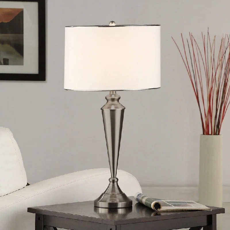 gothic style table lamps with dark finishes for a mysterious lookgothic style table lamps with dark finishes for a mysterious lookCopper Grove Itasca Brushed Nickel Contemporary Table Lamp (Set of 2)