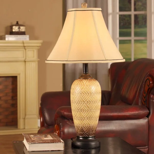 gothic style table lamps with dark finishes for a mysterious lookgothic style table lamps with dark finishes for a mysterious lookIvory Finished Tribal Textured Table Lamps (Set of 2)