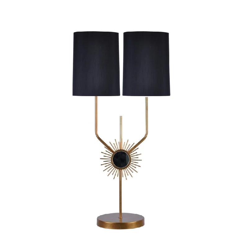 metal table lamps with a matte black finish for a sleek appearancemetal table lamps with a matte black finish for a sleek appearanceMetal Starburst Twin Table Lamp, Gold, 31"