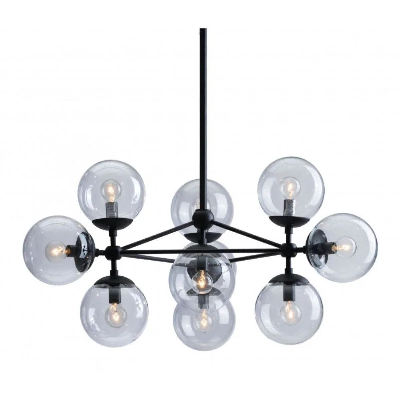 wooden table lamps with natural grain for a warm and organic feelwooden table lamps with natural grain for a warm and organic feelOffex Belfast Ceiling Lamp with Black Metal Frame Clear Glass Globes - 29.92"L x 29.92"W x 19.69"H.