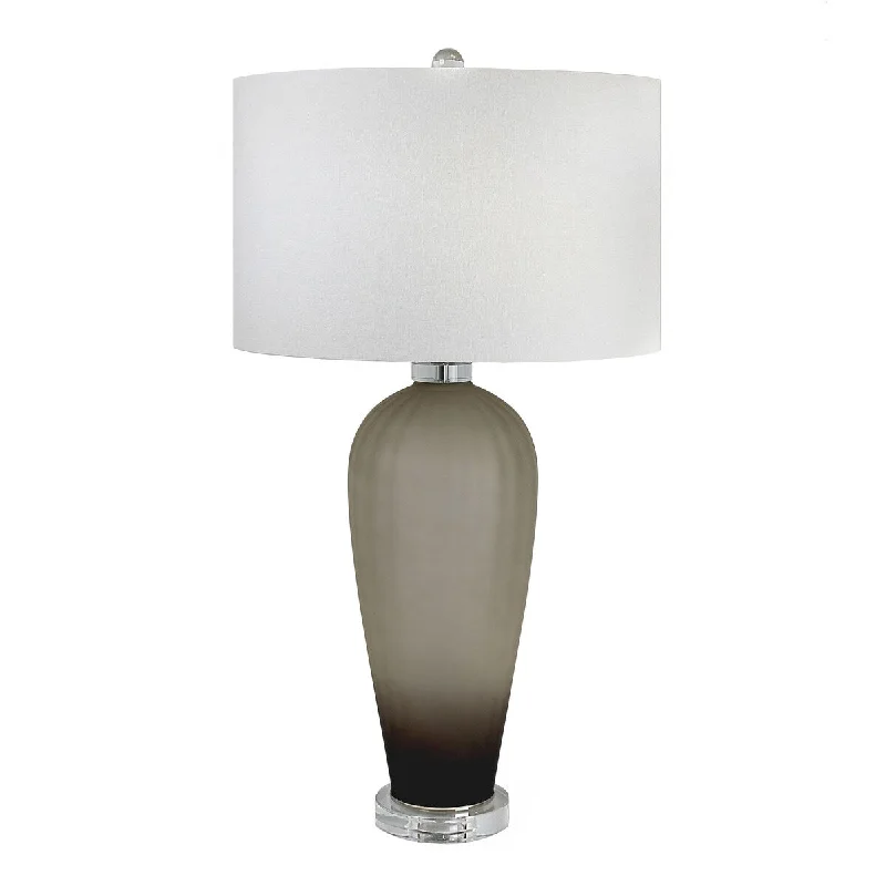 Sudan Brown Glass/Polished Nickel/Off-White Shade