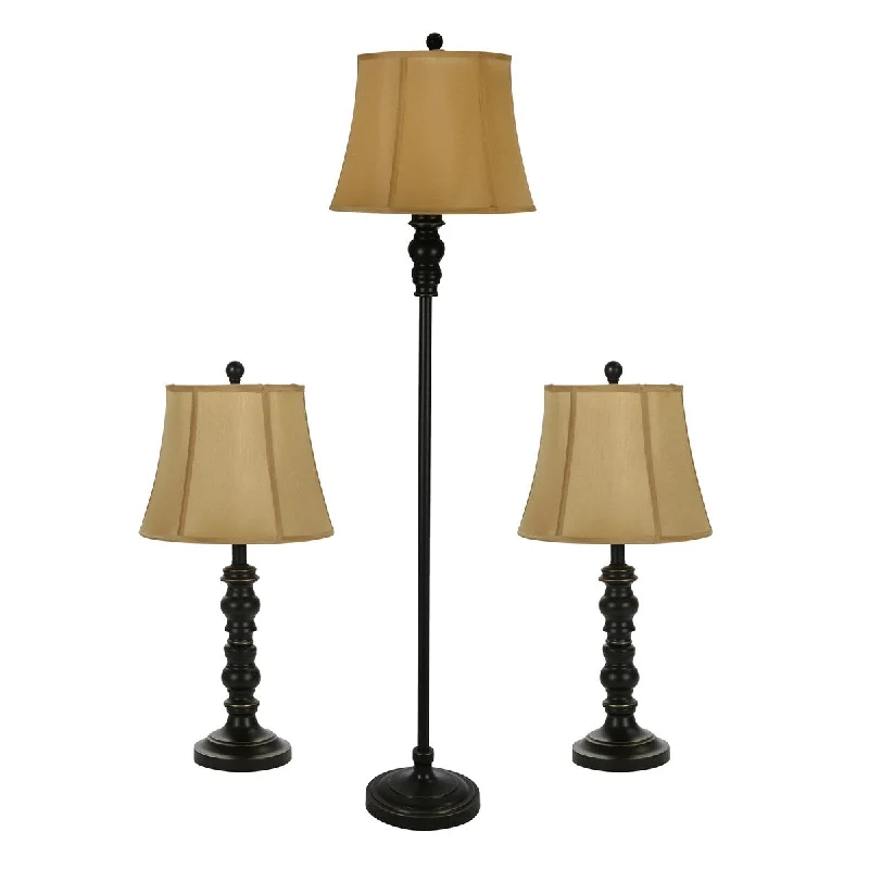 crystal table lamps with dazzling prisms for a glamorous effectcrystal table lamps with dazzling prisms for a glamorous effectS/3 Metal 58/25" Table And Floor Lamps, Bronze
