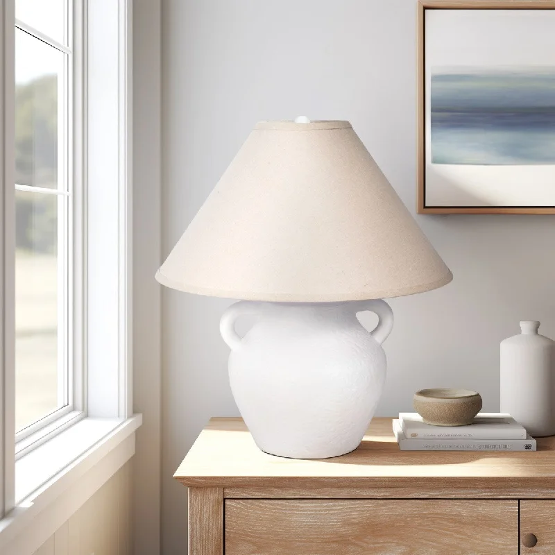 ceramic table lamps with hand painted designs for an artistic touchceramic table lamps with hand painted designs for an artistic touchSagebrook Home Ceramic Textured 23" White/Grey Jug Table Lamp - 20" x 20" x 23"